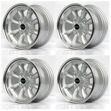 ULTRALITE SPML3 CLASSIC MINI WHEELS 13" x 7J ET10 SILVER POLISH ALLOYS X4 Z0722