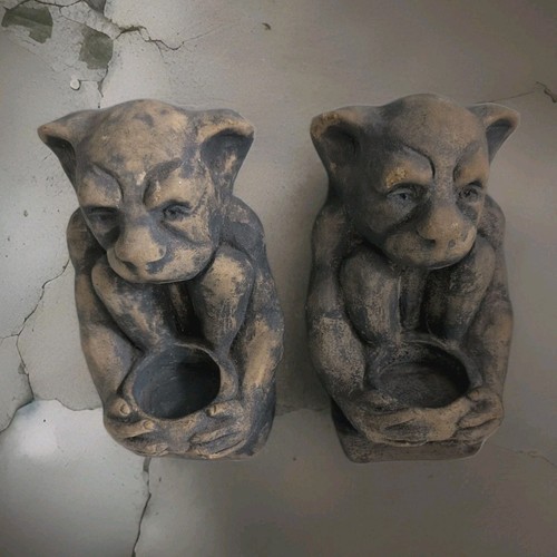Stone garden gargoyle - garden,