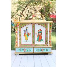 Wooden pooja mandap god painting temple for home office decoration art gift idea