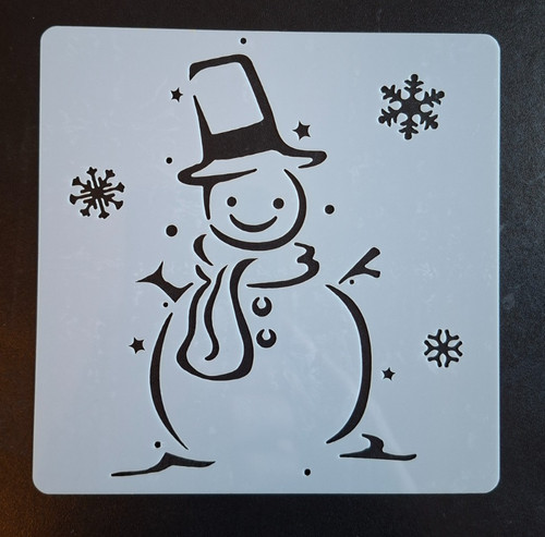 Christmas snowman stencil - christmas,