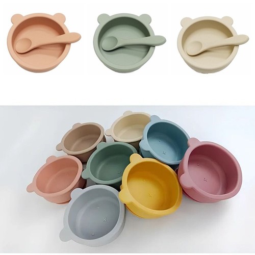 Silicone suction bowl with - bowl,