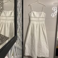 Zara White Cotton Strappy Maxi