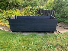 Black Wooden Planters Extra Large Garden Outdoor Flower Plant Pot Veg Boxes