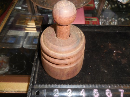 Antique wooden butter mold - antique,