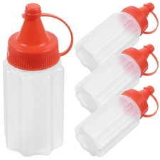  4pcs Squeeze Bottle Small Bottle Sauce Bottles Condiment Reusable Squeeze