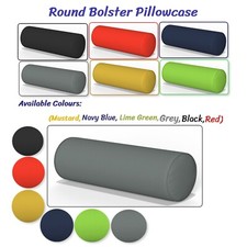 Round Bolster Pillowcase 100%