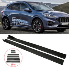 For Ford Kuga Glossy Black Side Skirts Spoiler Lip Splitter Diffuser Extensions