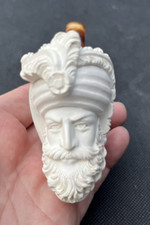Vintage Carved Block Meerschaum  Pipe Unused p14