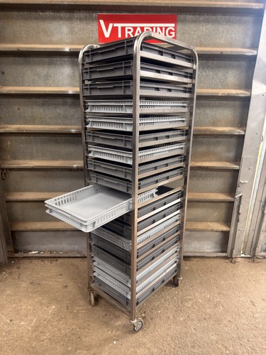 Stainless steel bakery trolley - steel,