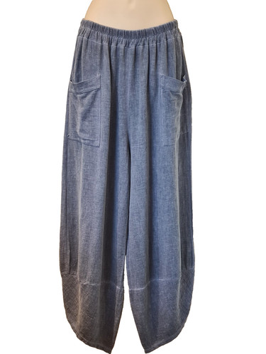 Italian washed linen trousers - washed,