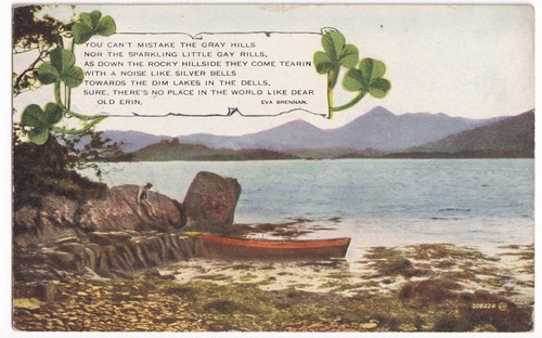 Irish old erin lake poem - old,
