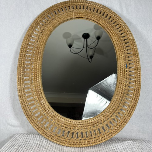 Large vintage wicker - wicker, mirror