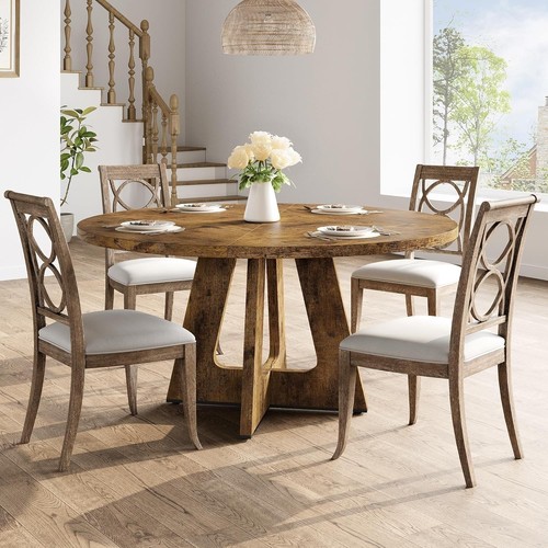 Round wooden kitchen dining - wooden,