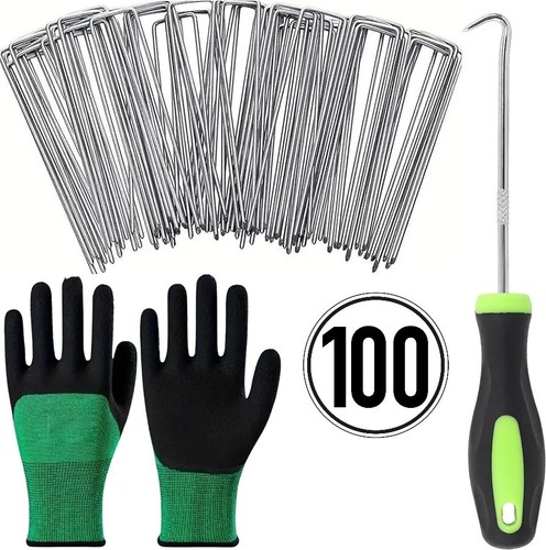 Galvanised pins weed control - u,