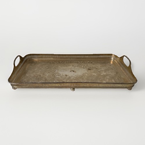 Large silver plated gallery - silver,