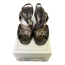 Sabrina Chic Pewter Leather