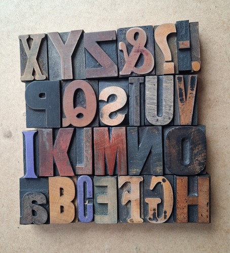 Vintage wooden letterpress - wooden,