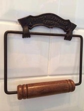 Iron British Paper London Vintage Toilet Roll Loo Paper Holder Retro Bathroom WC