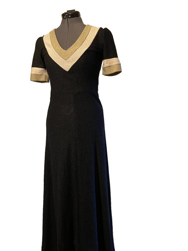 Vtg 60s 70s - deco, black