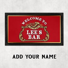 Personalised Stella Bar Runner Rubber Beer Mat Home Pub Man Cave Dad Gift KBR28