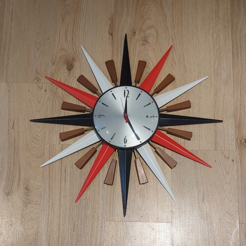 Metamec sunburst clock - metamec,