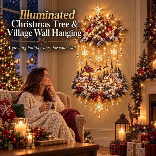 Illuminated christmas tree - illuminated,
