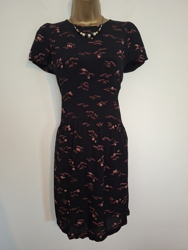 Sessun black floral dress size - sessun,