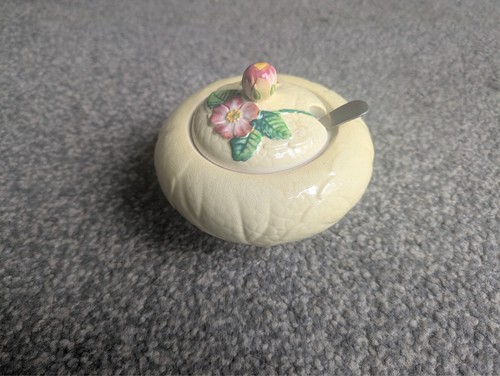 Carlton ware yellow jam pot - carlton,