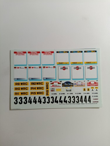 Decals subaru impreza wrc - decals, 1/43