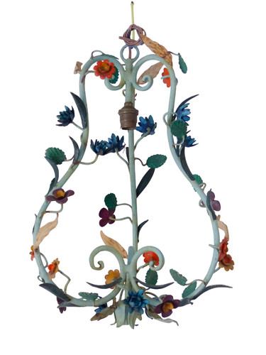 Vintage floral wrought iron - wrought,