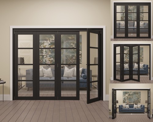 Internal bifold doors black - doors,