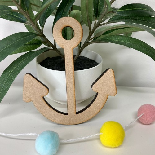 Mdf ships anchor shape 6mm - ships,