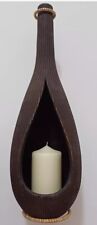 STONE THE CROWS Large WALL HANGING CANDLE HOLDER EARTH BROWN