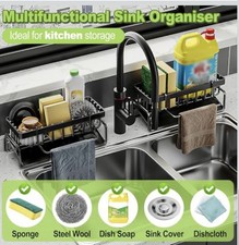 MIHURO Kitchen Sink Organiser Sink Caddy Stainless Steel Sink Organiser
