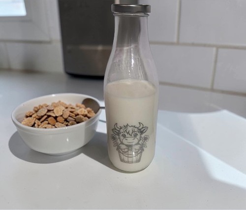 Etched glass bottle - etched,