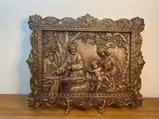 Christmas Decor.Holy Family.Hand-Carved Oak Wall Art.Nativity Scene,Personalized