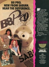 1990 Print Ad of Sabian B8 Pro