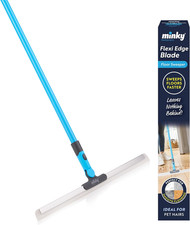 Minky Flexi Edge Blade Floor Sweeper, Flexible 180° Rubberised Blade, Extendable
