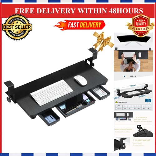 Tecluk under desk keyboard - desk,