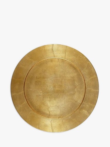 Gold charger plates new - 4, plates....new