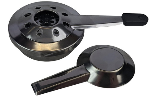 Stainless steel fondue burner - steel,