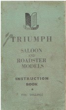 TRIUMPH RENOWN SALOON & 2000 ROADSTER ORIG 1949 INSTRUCTION/MAINTENANCE HANDBOOK
