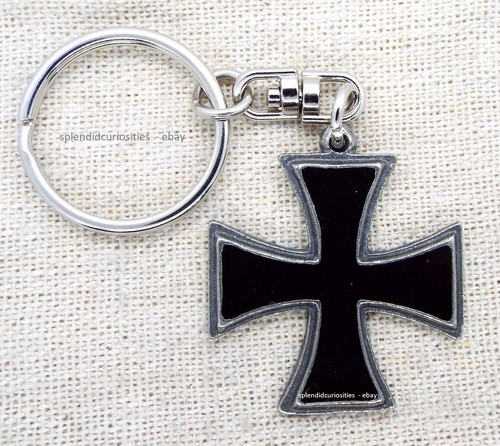 Black iron cross - black,