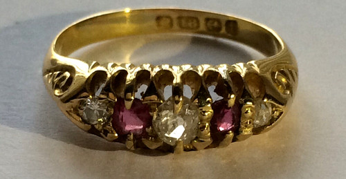 Antique edwardian 18ct - antique, gold