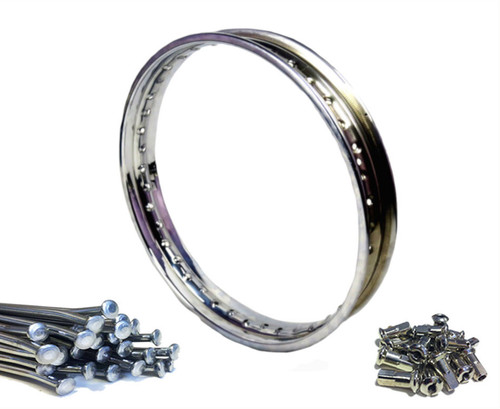 Polished rim and spoke set - set, for
