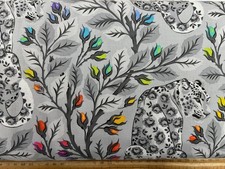 Tula Pink Graywork Cotton Fabric by 1/4 M* Colour Splash Seal Puffin Wild Cats