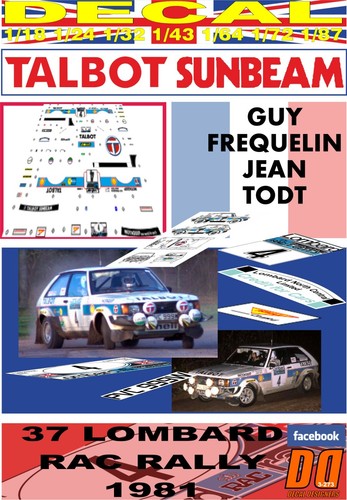 Decal talbot sunbeam - decal,