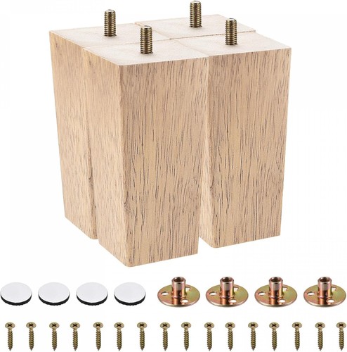 Set wood furniture legs - set,