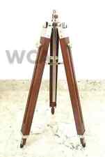 Handmade Wooden Tripod Stand Nautical Chrome Finish Adjustable Tripod Shade