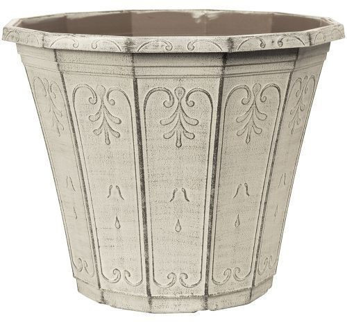 Round plastic grey plant - round,